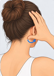 Detras de la oreja
